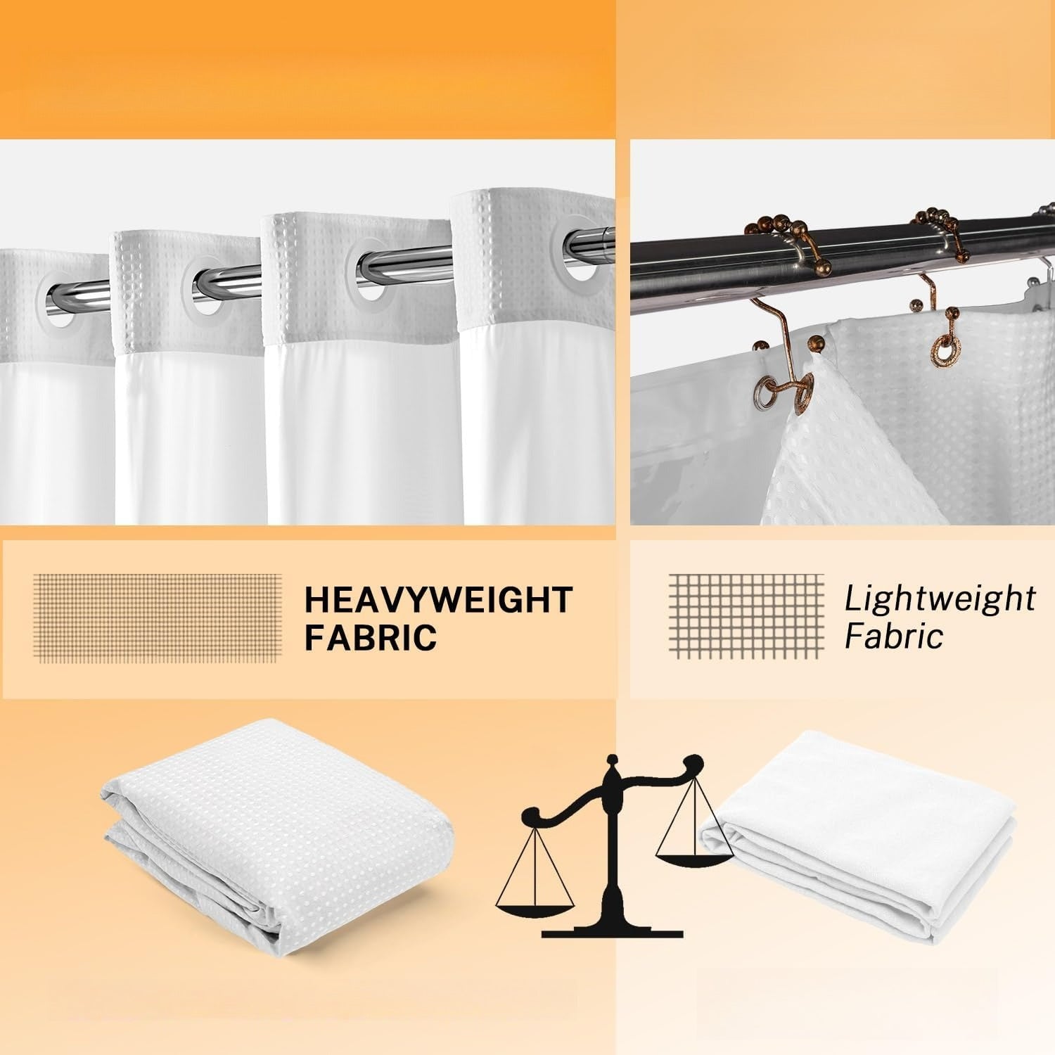 White Waffle Hookless Shower Set