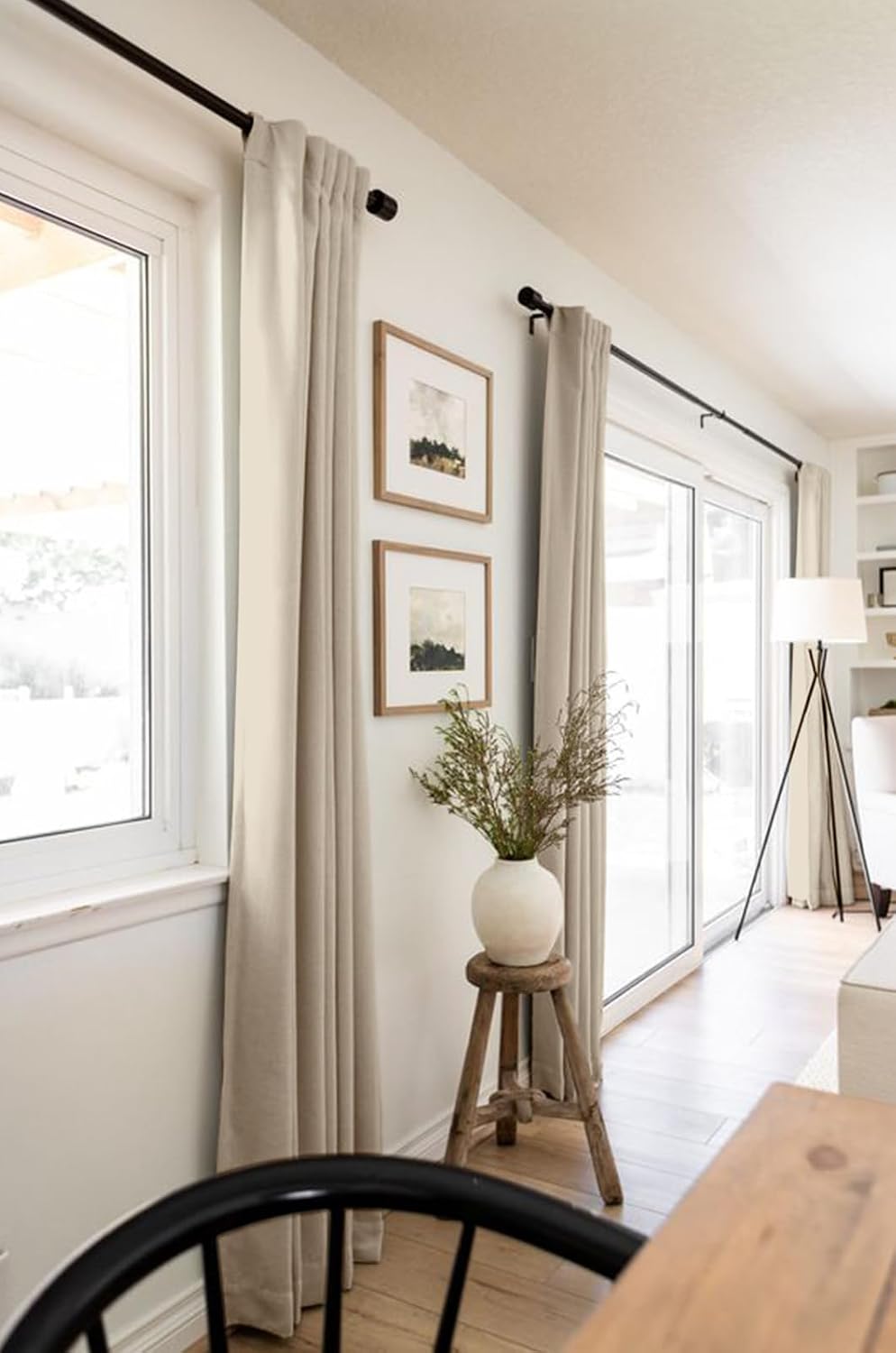 Oatmeal Linen Blackout Curtains