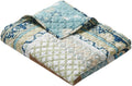 Blue Velvet Quilted Throw Blanket