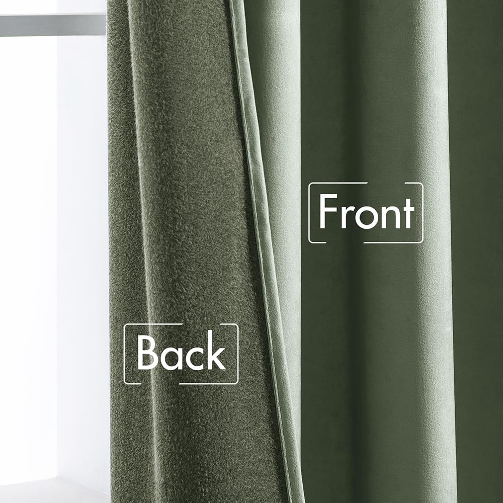 Sage Green Pleated Blackout Curtains