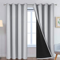 Light Grey Double Layer Blackout Curtains