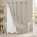 Khaki Hookless Waffle Curtain Set
