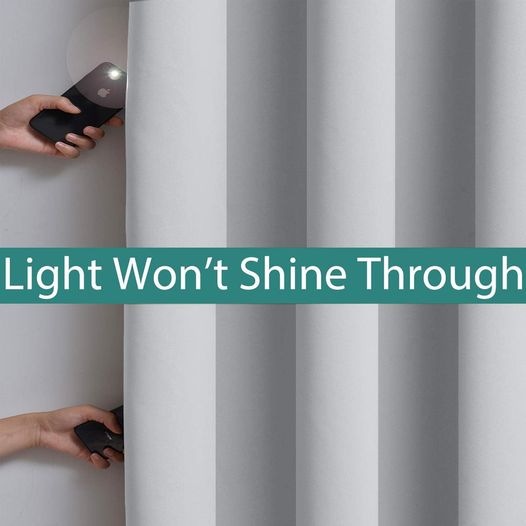Light Grey Double Layer Blackout Curtains