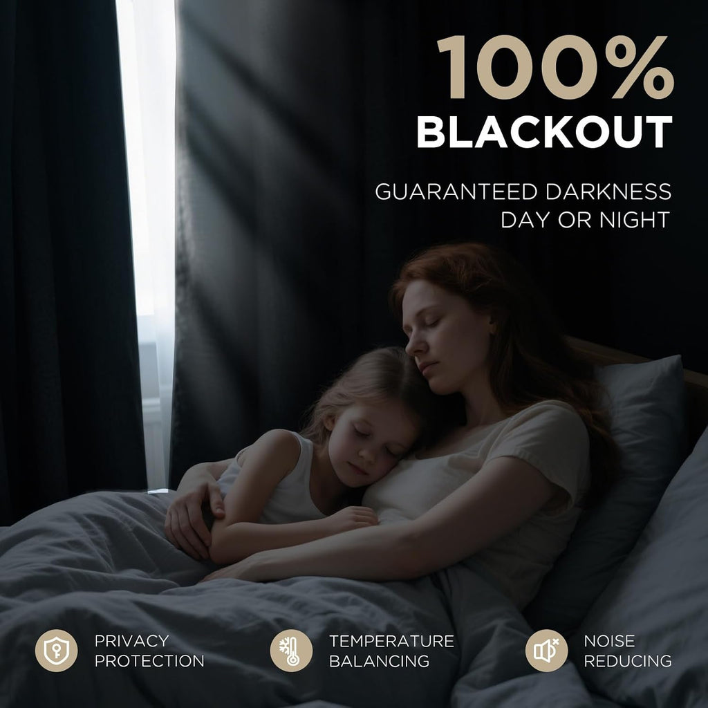 Black Velvet Thermal Blackout Curtains