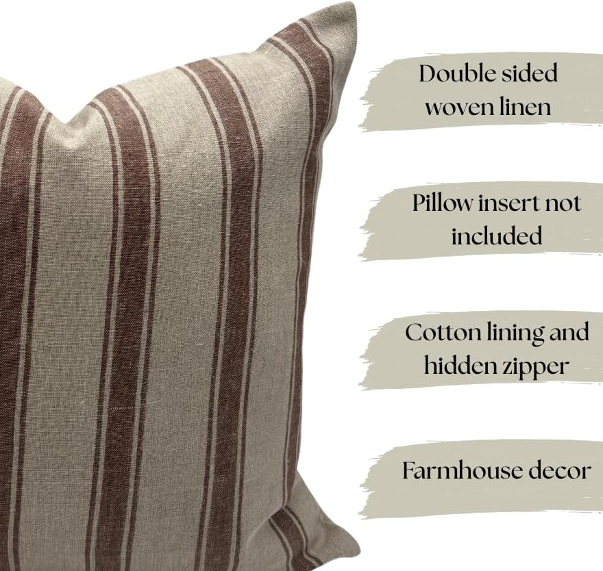 Stripe Linen Pillow Covers