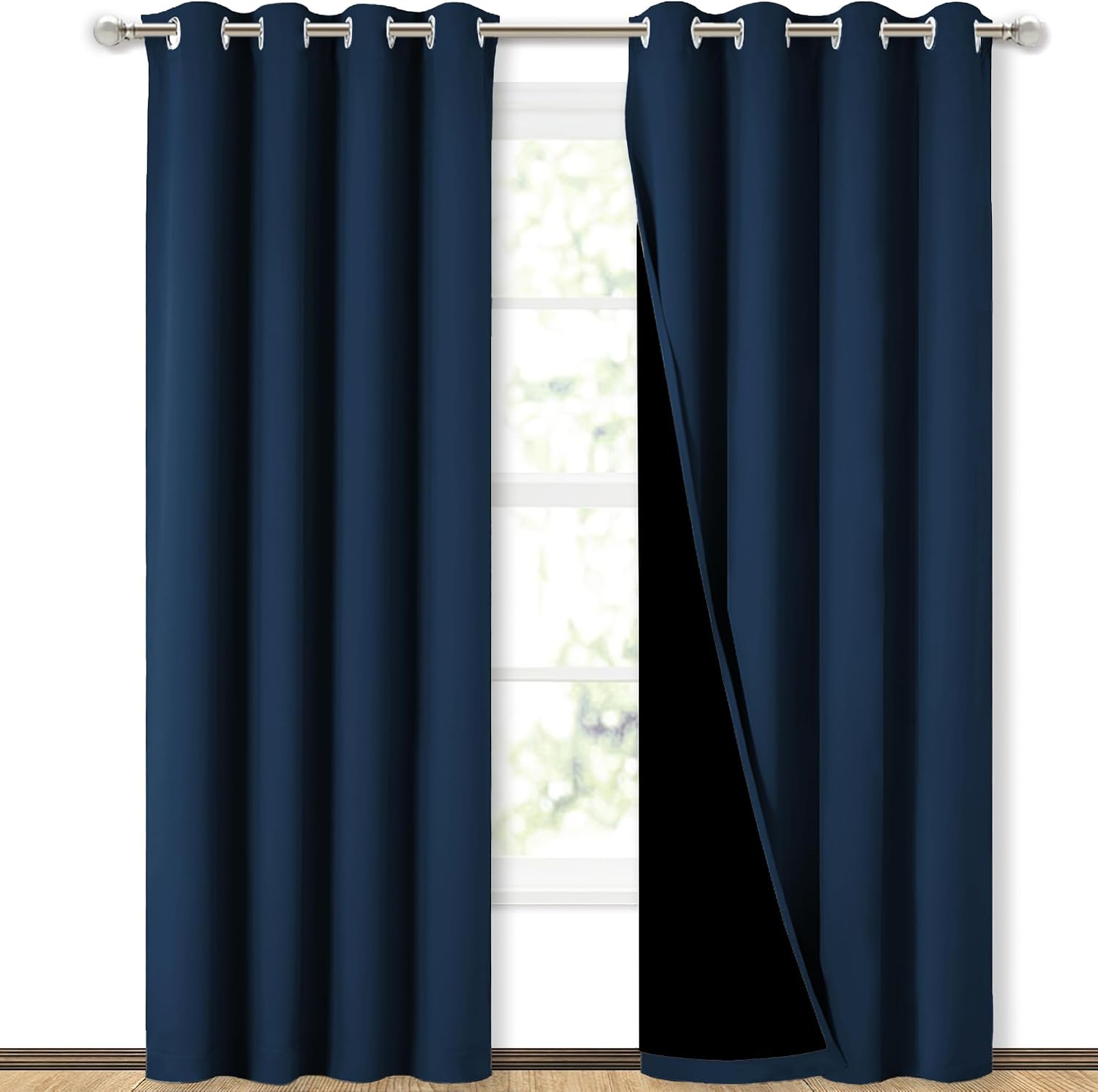 Blue Moroccan Blackout Curtains