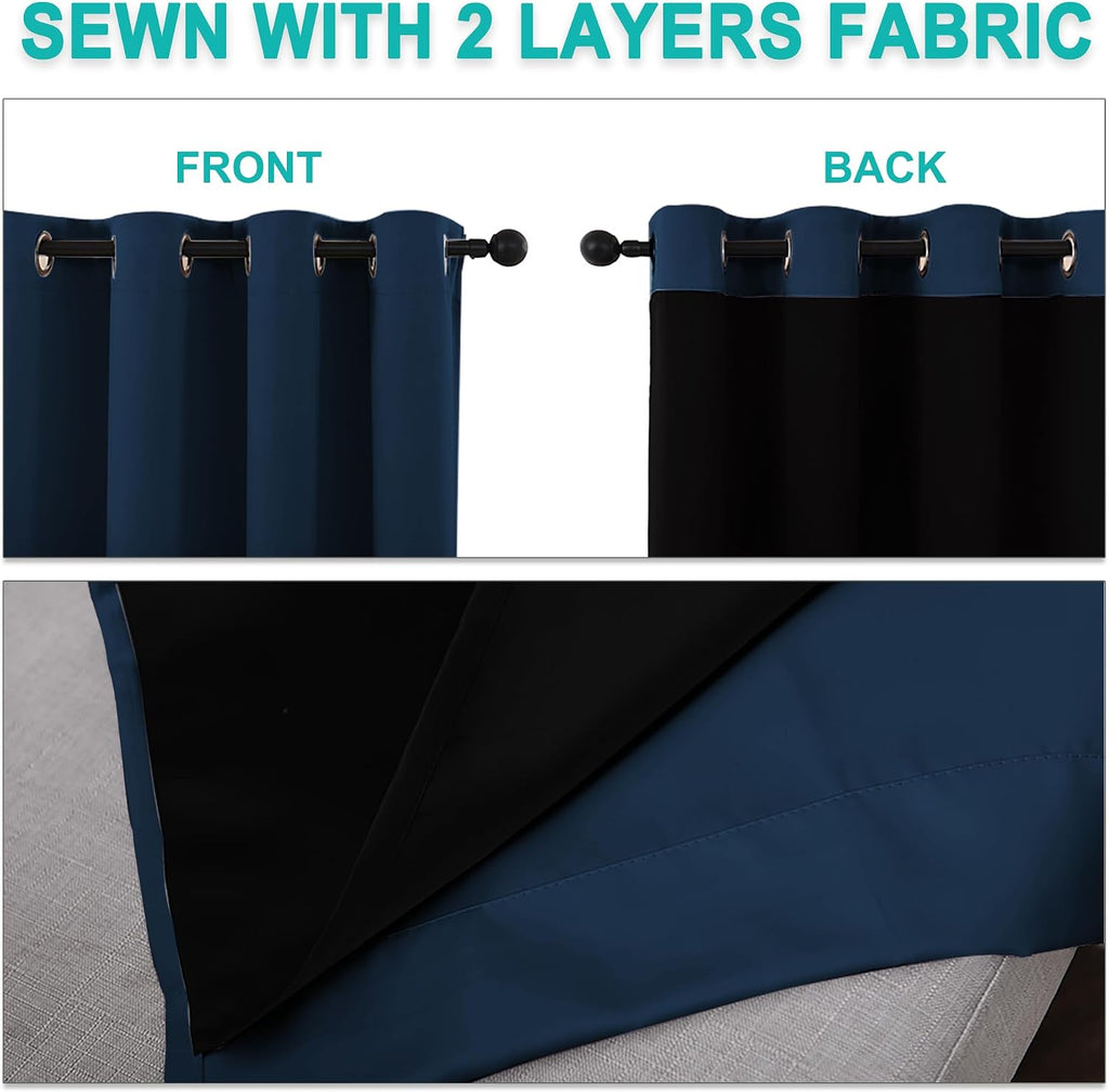 Blue Moroccan Blackout Curtains