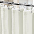 Cream Waffle Bathroom Curtain Set