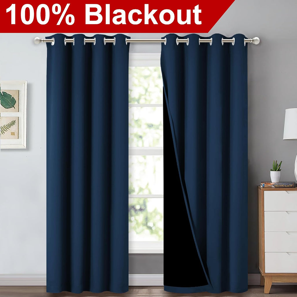 Blue Moroccan Blackout Curtains