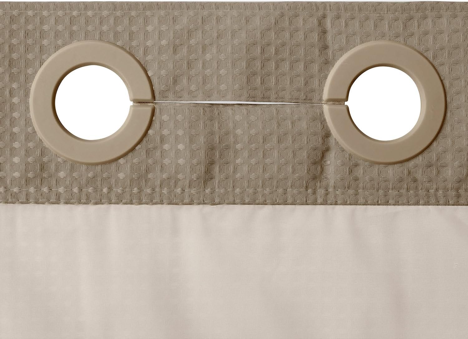 Linen Waffle Hookless Shower Curtain