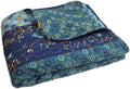 Peacock Reversible Cotton Throw Blanket
