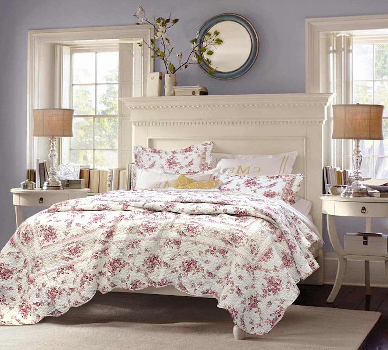 Pink Peony Floral Throw Blanket