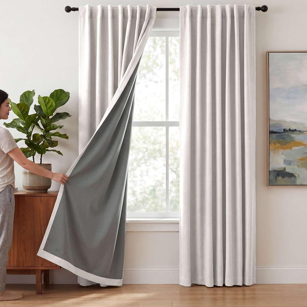 Ivory Coated Blackout Curtains