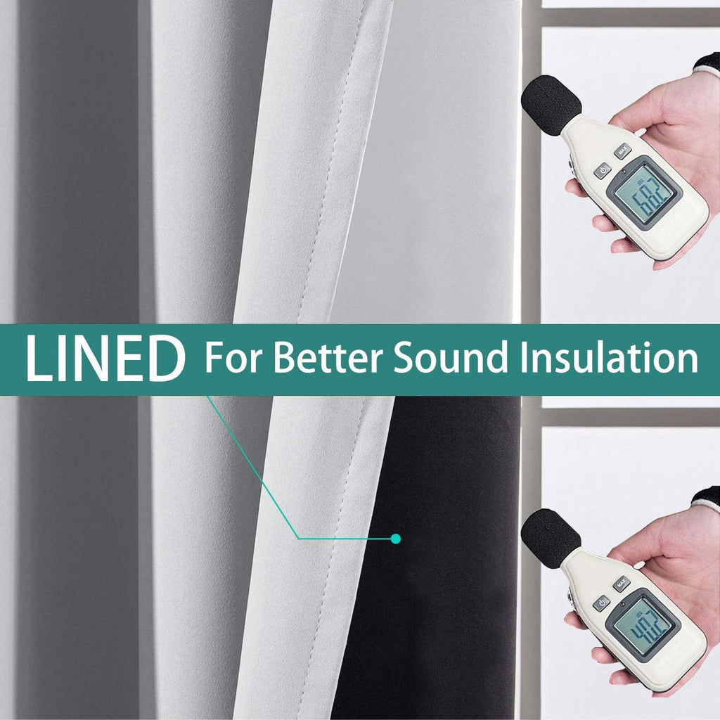 Light Grey Double Layer Blackout Curtains