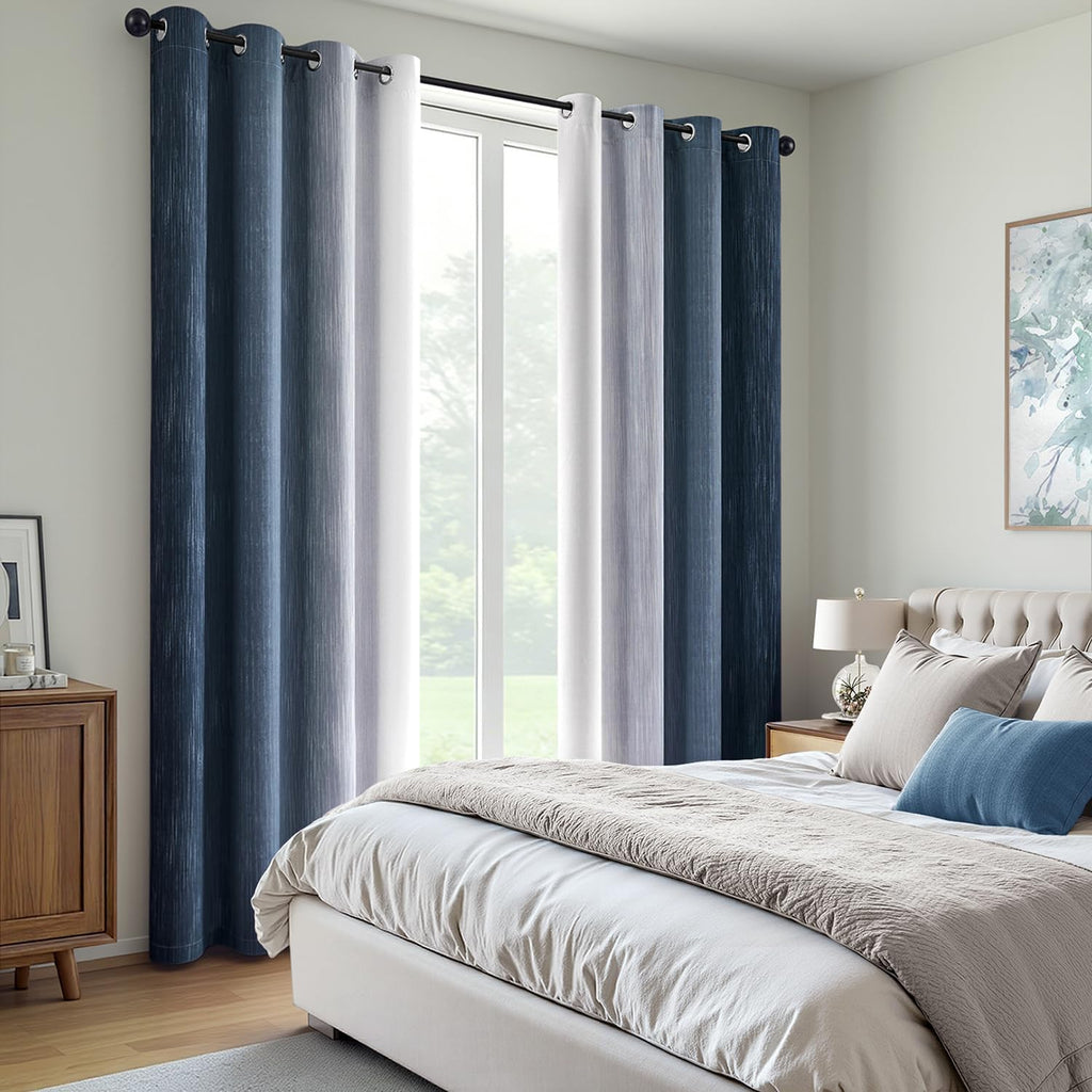 Navy Gradient Blackout Curtains