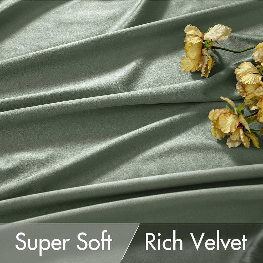Sage Green Pleated Blackout Curtains