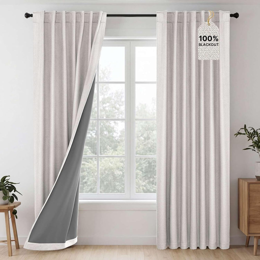 Ivory Coated Blackout Curtains