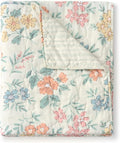 Floral Quilted Cotton Throw Blanket