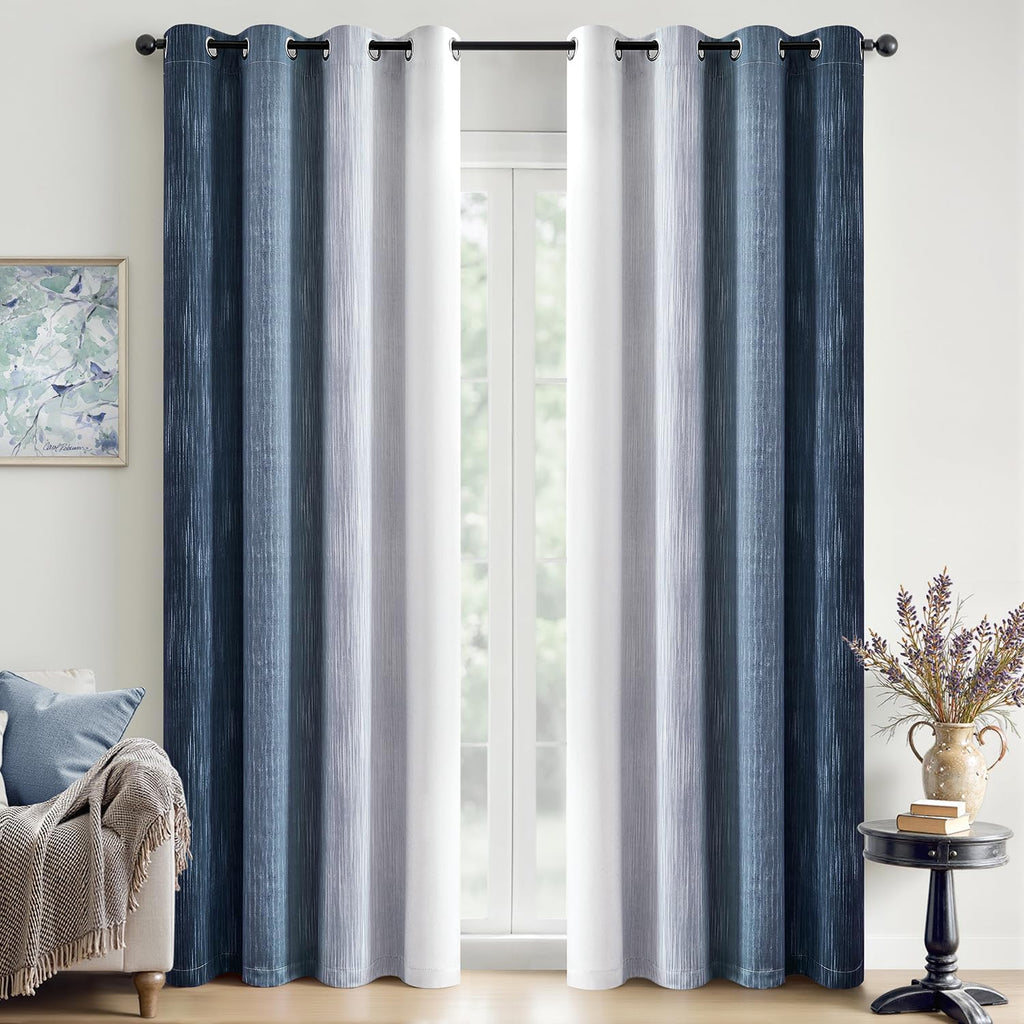 Navy Gradient Blackout Curtains
