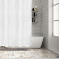 White Cotton Waffle Shower Curtain
