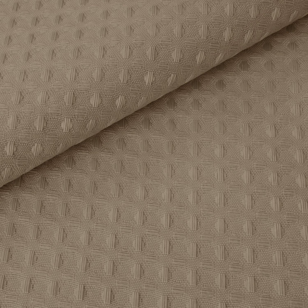 Linen Waffle Hookless Shower Curtain