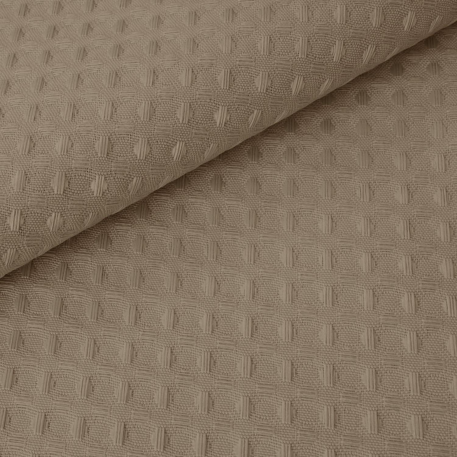 Linen Waffle Hookless Shower Curtain