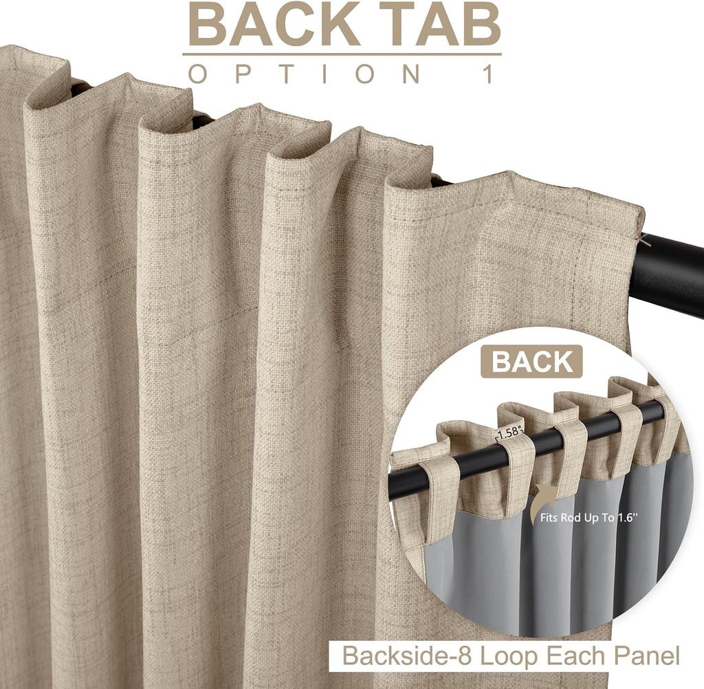 Oatmeal Linen Blackout Curtains