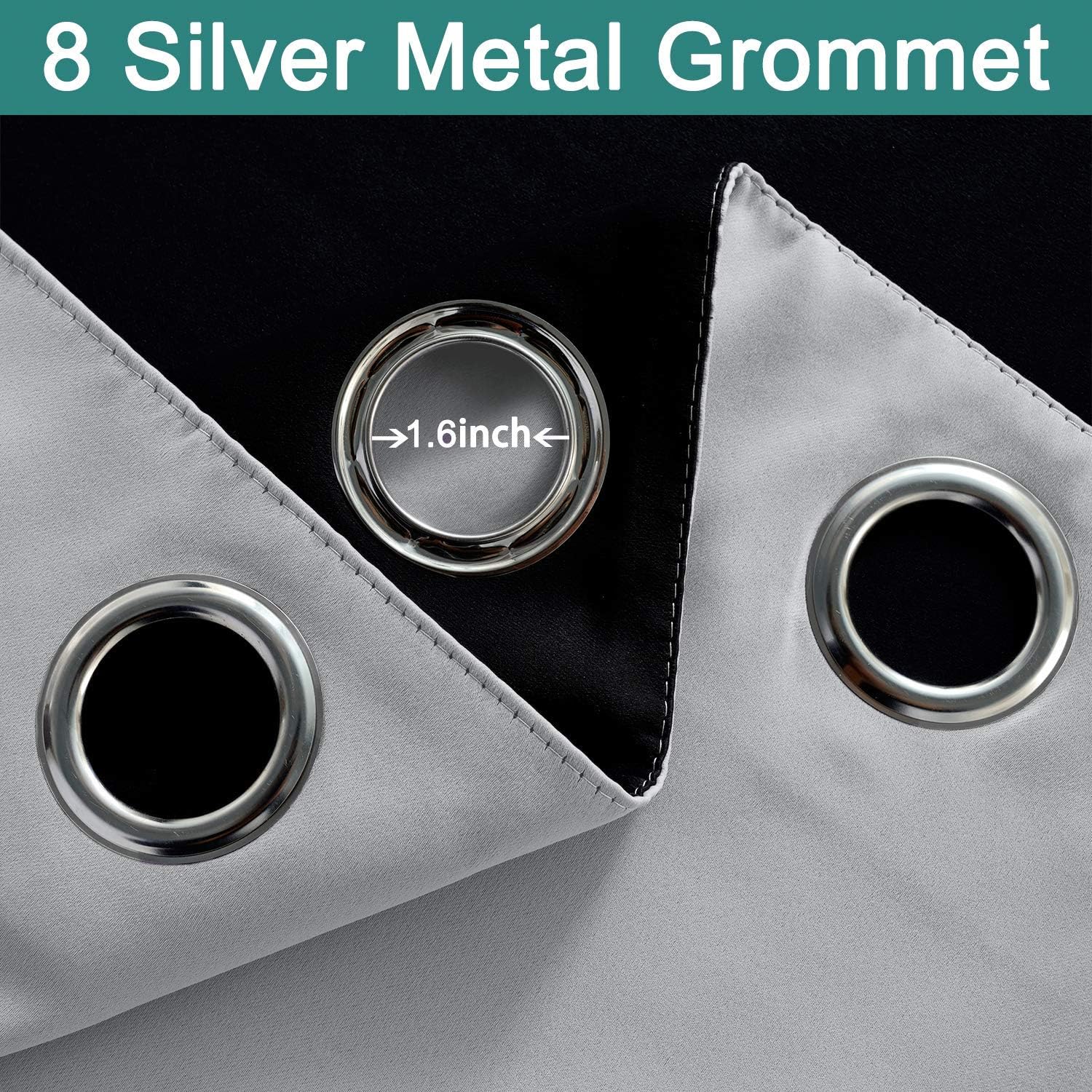 Light Grey Double Layer Blackout Curtains