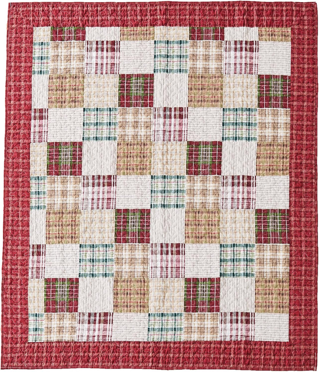 Red Cotton Throw Blanket