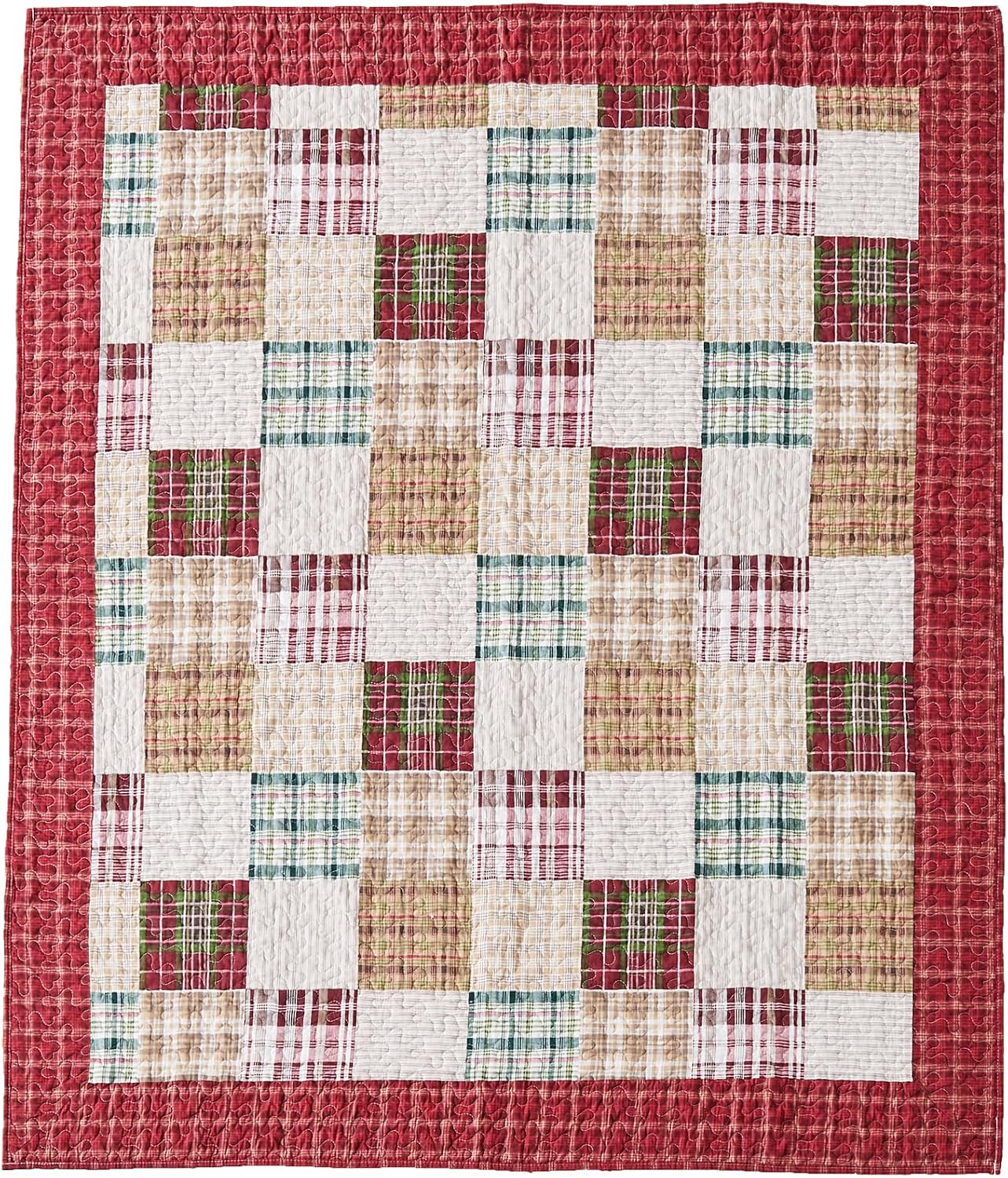 Red Cotton Throw Blanket