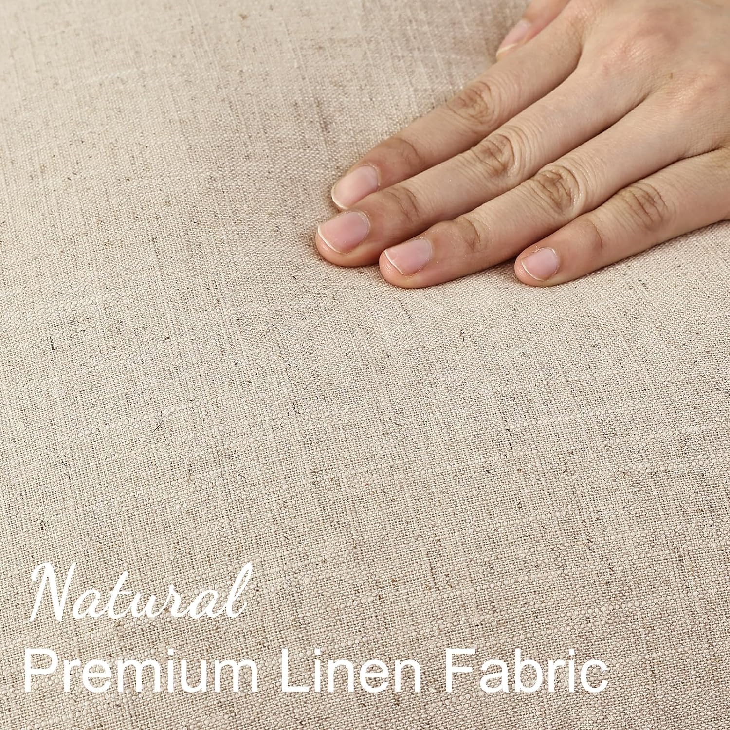 Beige Tassel Linen Pillow Covers
