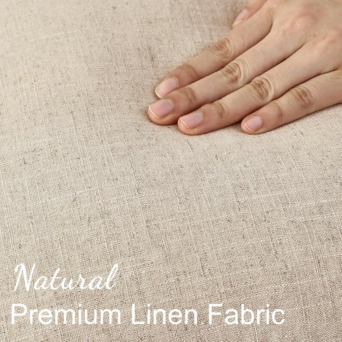 Beige Tassel Linen Pillow Covers