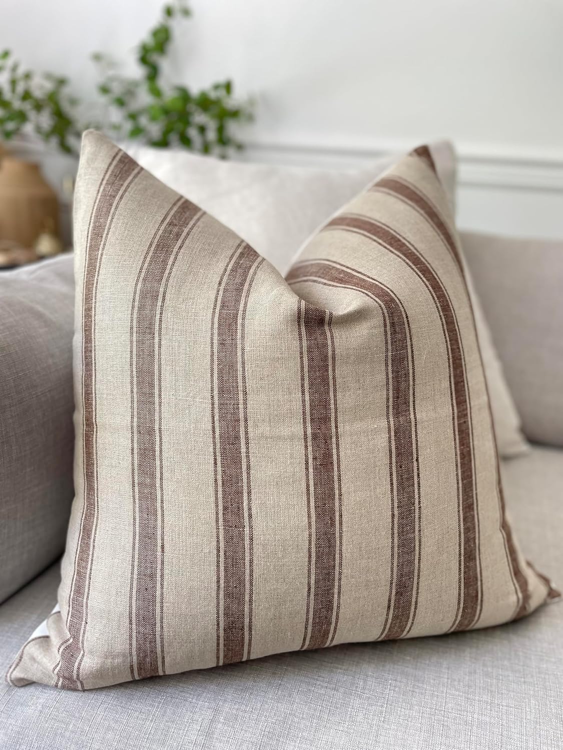 Linen Vintage Printed Pillow Cover
