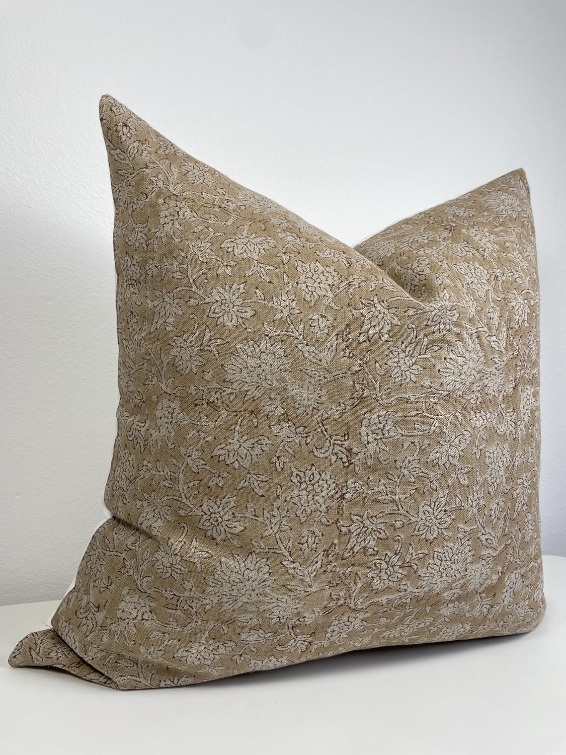 Vintage Printed Linen Pillow Cover